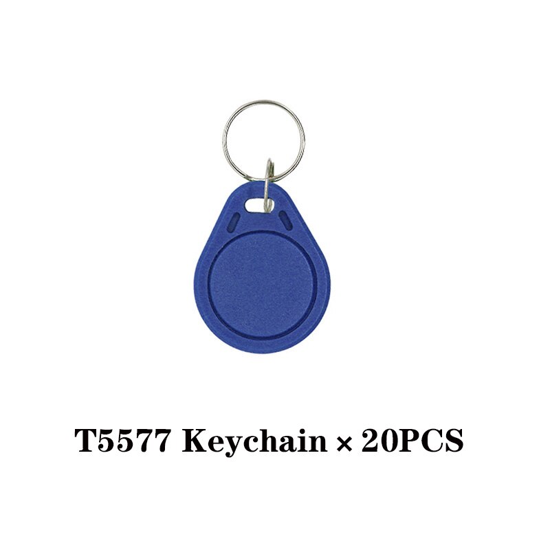 USB card reader copy writer em4305 t5577 card reader rfid copier 125 khz programmer burner for home security access control: T5577 Keychain 20PCS