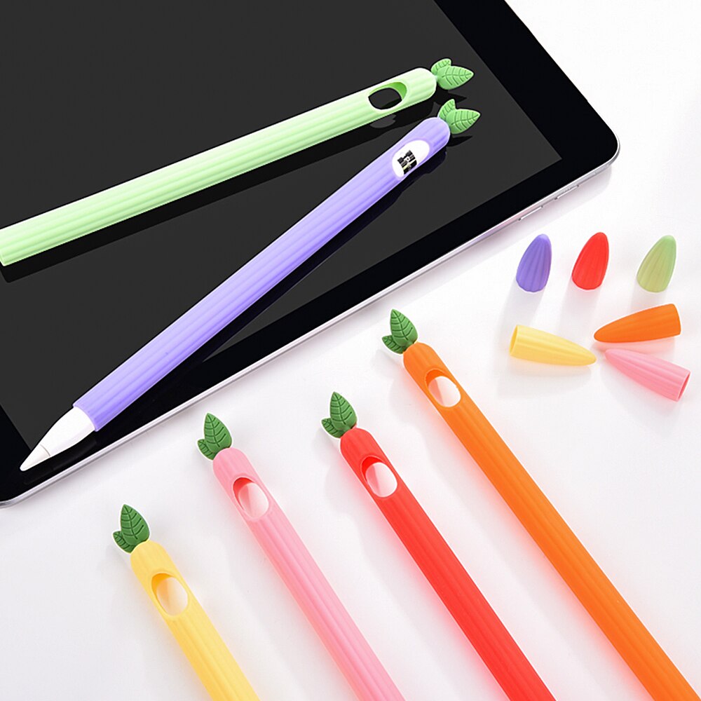 Weiche Silikon Fall Für Apple Bleistift 1 2 Fall Kompatibel Für IPad Tablet Touch Pen Stylus Schutzhülle Abdeckung Anti-verloren