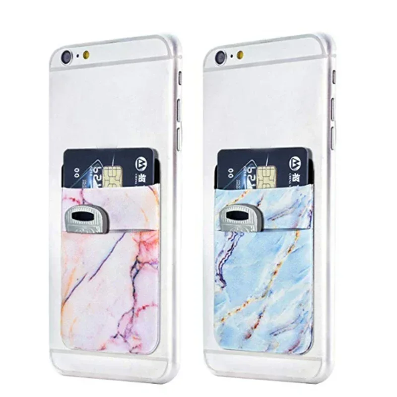 Custodia a portafoglio per telefono con buste per carte adesive autoadesive, porta carte di credito e tasca per cellulare in silicone per uomini e donne