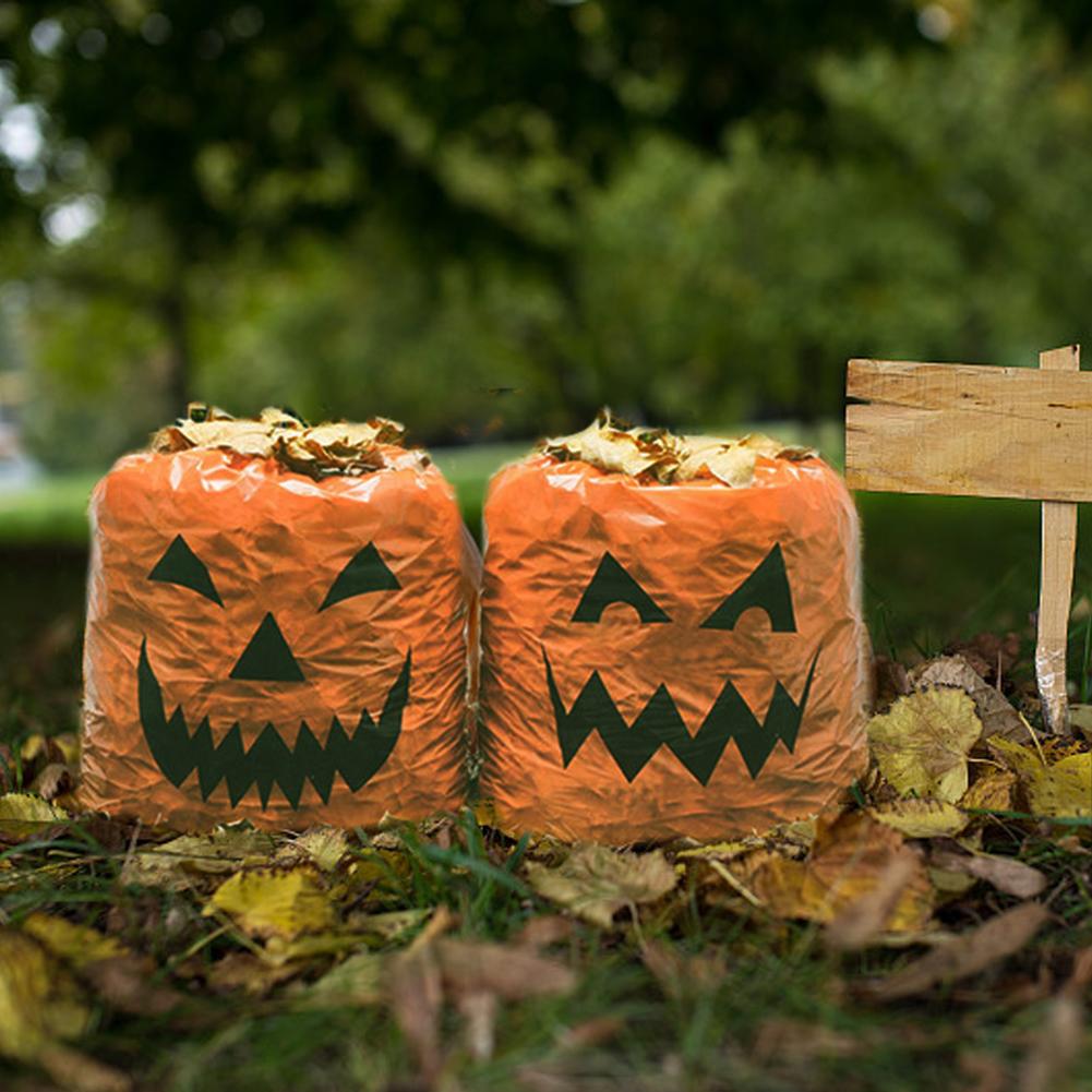 Pumpkin Leaf Bags Halloween Large Decorative Pumpkin Lawn Bags For Outdoor Yard Decoration Garden Large Capacity Garbage Bag