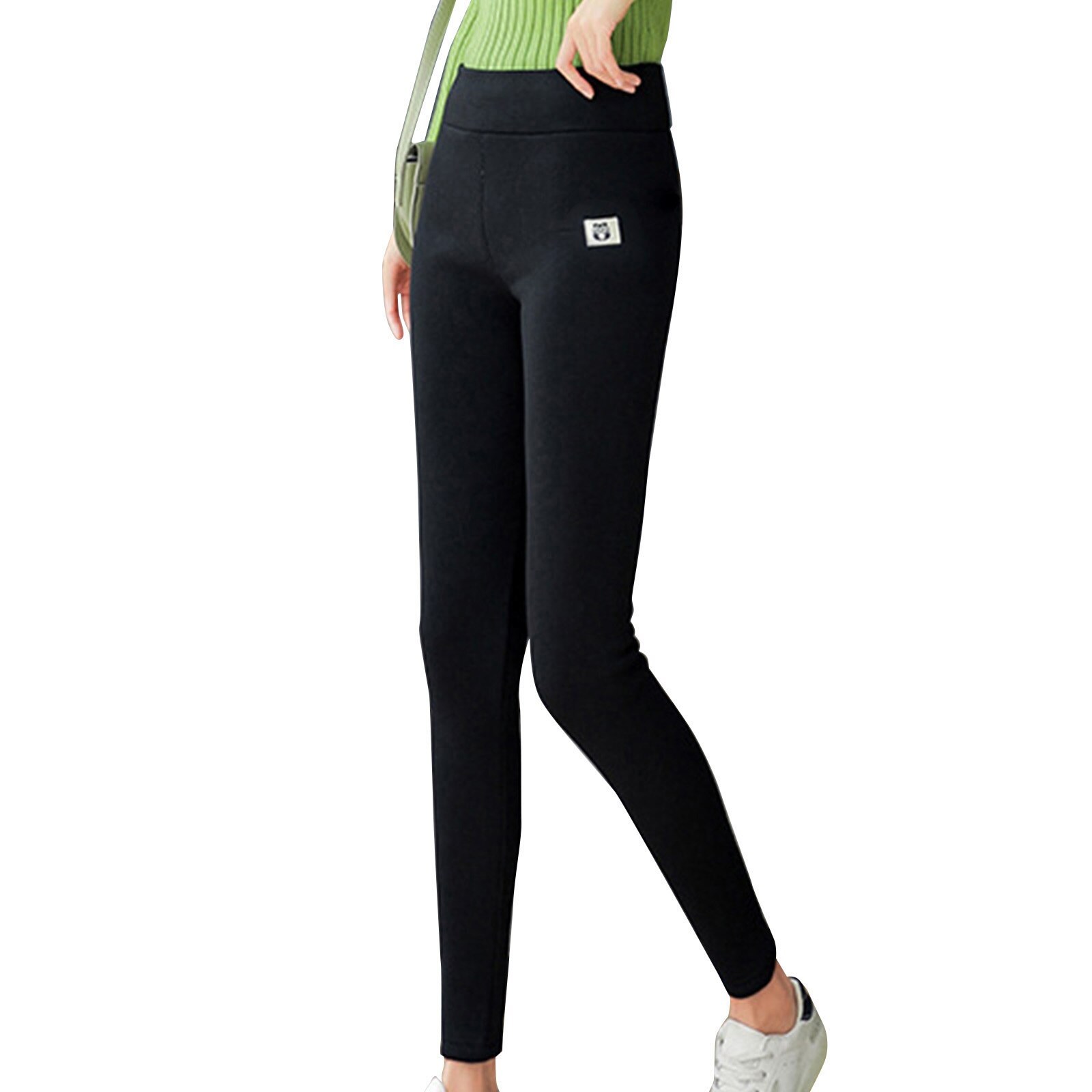 Christmas Idea-Super Thick Cashmere Wool Leggings DO2: Black / 4XL