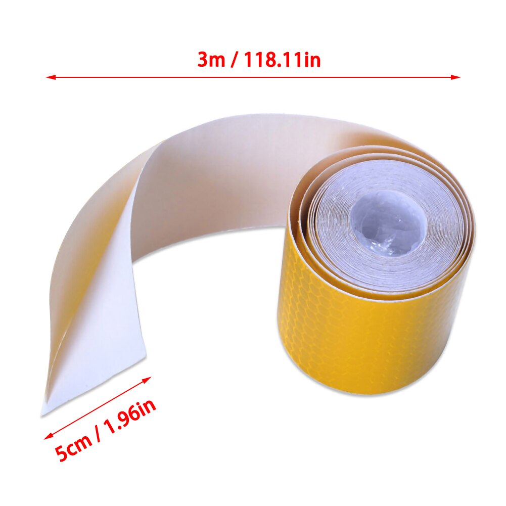 Waterproof Warning Tape Strip Stickers Warning Light Reflector Protective Sticker Reflective Film Car Safety Mark 300cm X 5cm