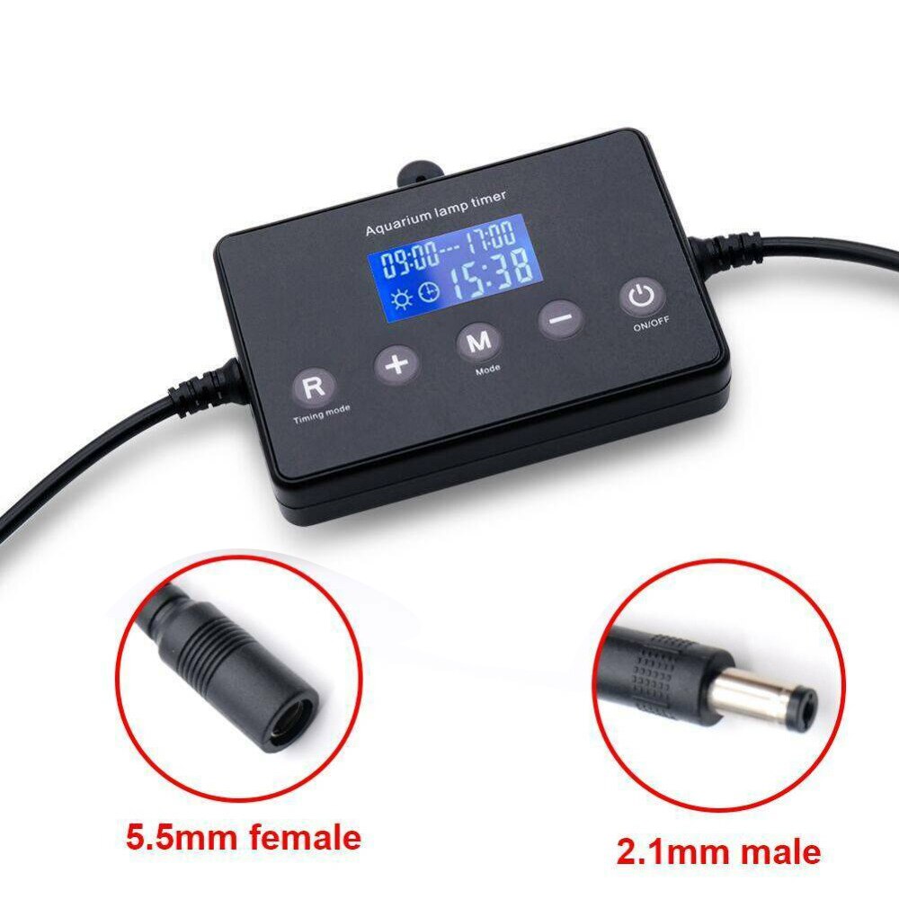 Aquarium LED Light Dimmer Controller - 100 Level Dimming With Timer For Fish Tank Lights