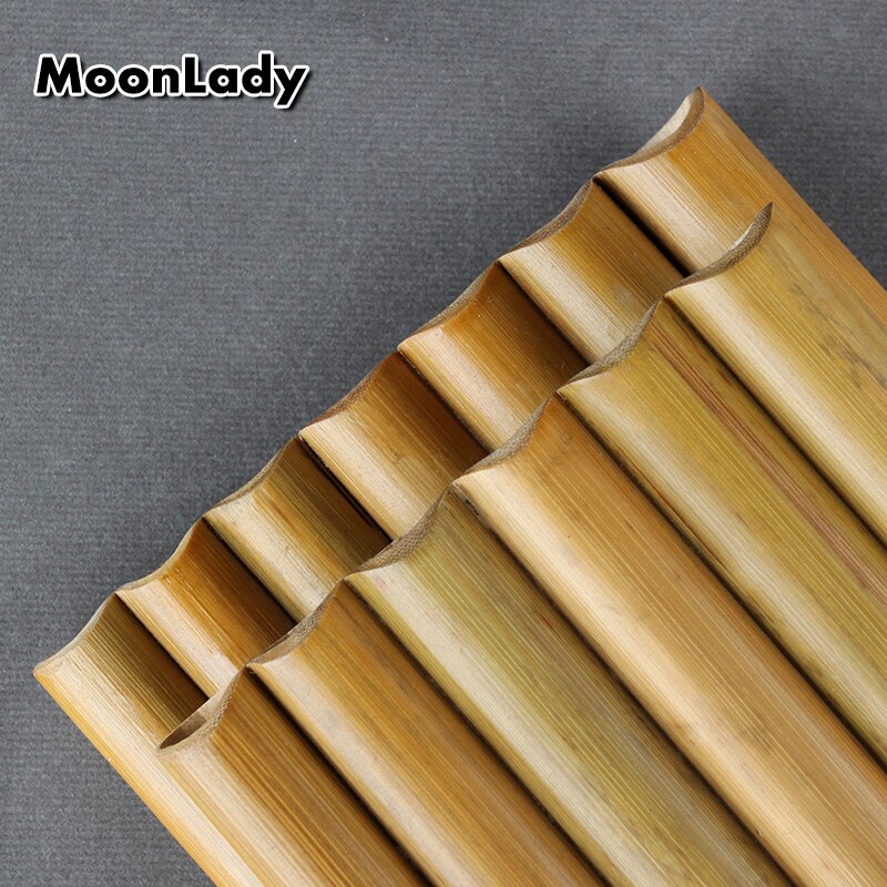 13 Pipes Pan Flute Double Pipes Bamboo Pan Pipe Traditional Woodwind Musical Instrument for Musical Lover