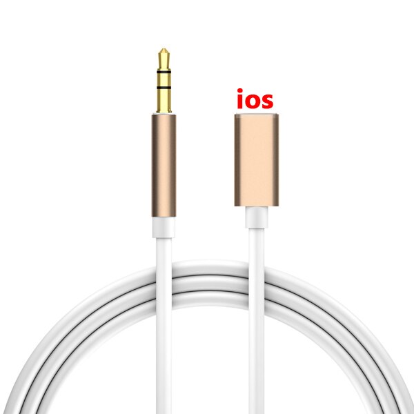 Voor Lightning Naar 3.5 Mm Jack Audio Kabel Auto Aux Voor Iphone 7 8 X Xs Xr Adapter Audio Transfer male Naar Male Aux Hoofdtelefoon Kabel: Goud