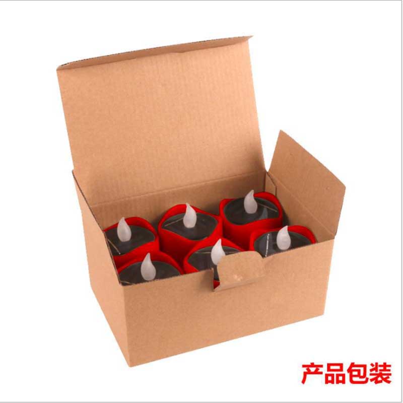 3 or 6 Pieces Waterproof Outdoor Decorative Solar LED Candles,Battery Operated Flameless Flickering Red Body For Grave Garden