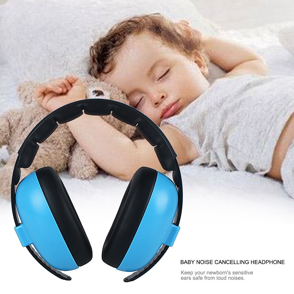 Baby hörlurar hörlurar hörselskydd vårdhem mjuk hörselkåpa trådlös brusreducerande bärbar vadderad justerbar pannband
