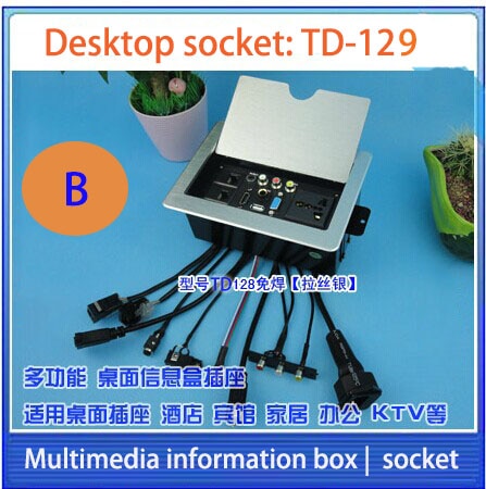 HD HDMI tischsteckdose/versteckte/Multimedia informationen Auslauf Kasten/MIC RJ45 Video Audio- VGA usb-schnittstelle Schreibtisch buchse F-128