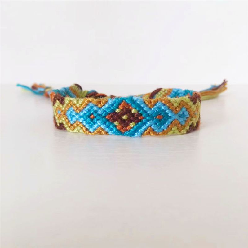 ABL027, Cotton Woven Friendship Bracelets Braided Trendy Surf Beach Boho Girl Women Pulseras Femme: 17