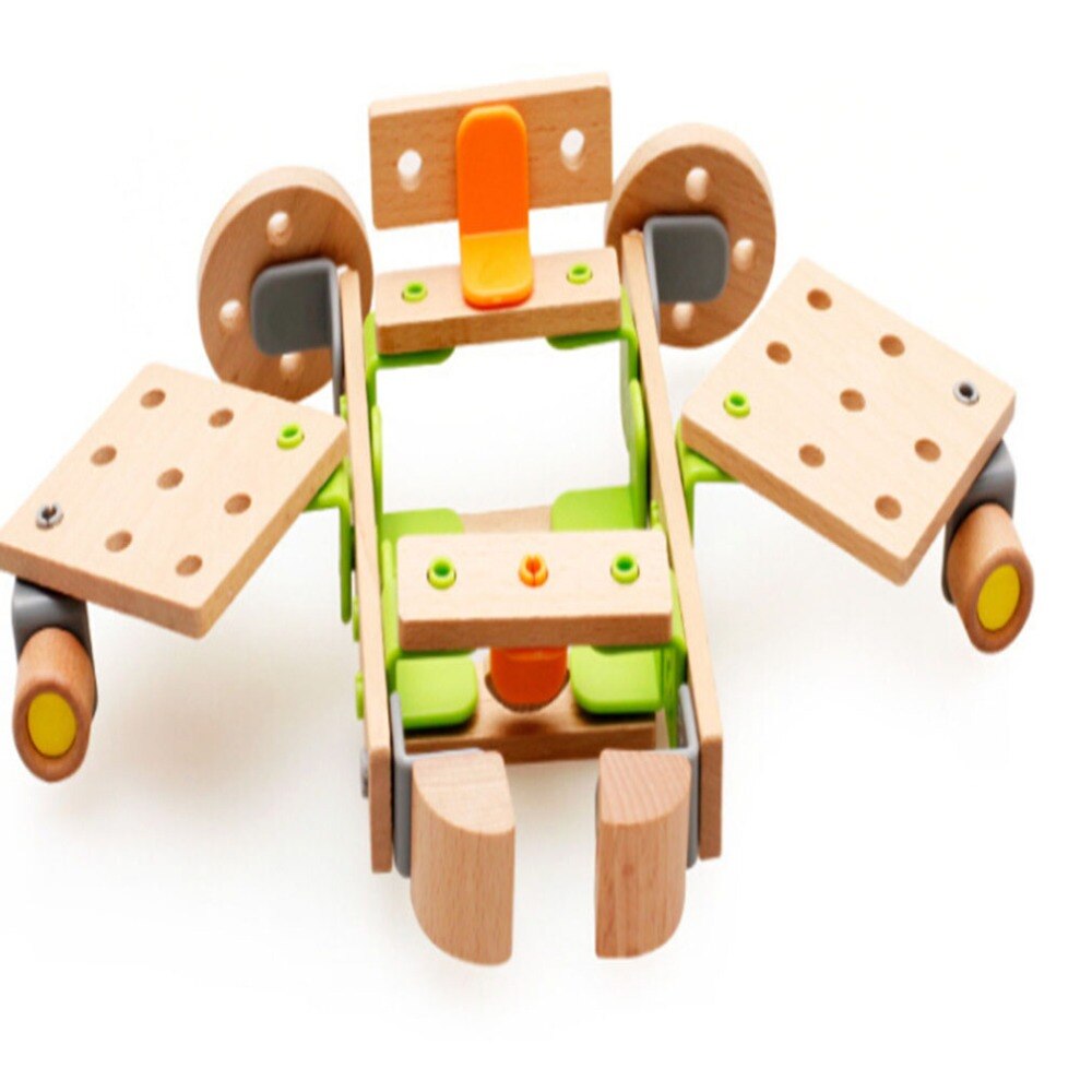 Stijl Assembleren Helikopter Assembleren Houten Noten Schroef DIY Blok Kinderen Leren & Onderwijs Speelgoed