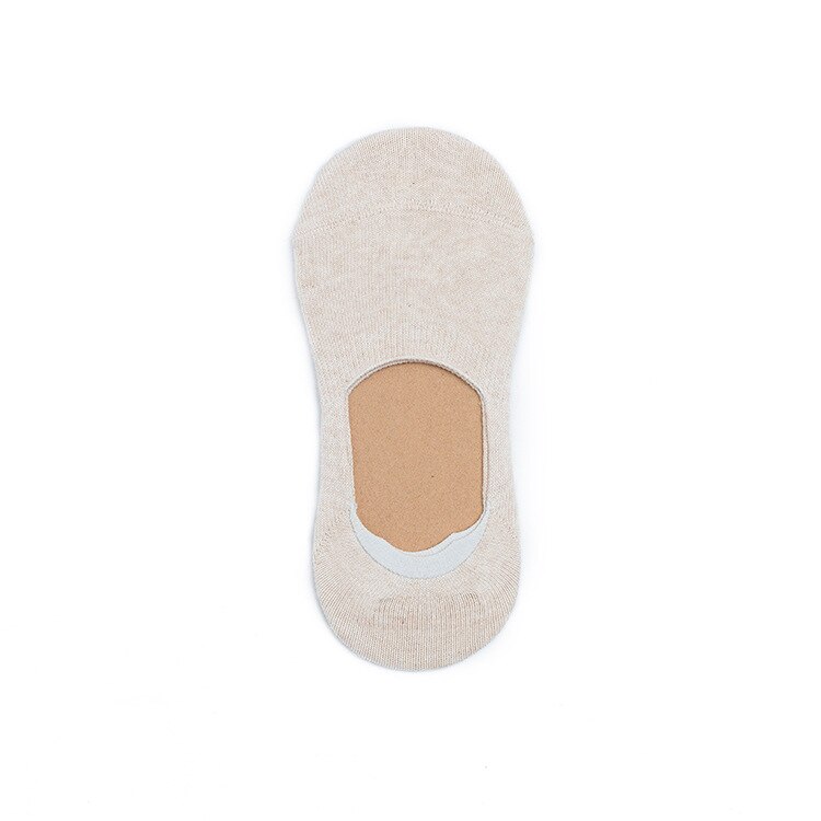 5Pair Women's Cotton Invisible No Show Socks Non-slip Silicone Sock Solid Color Felmen Sock Slippers Short Socks: 10
