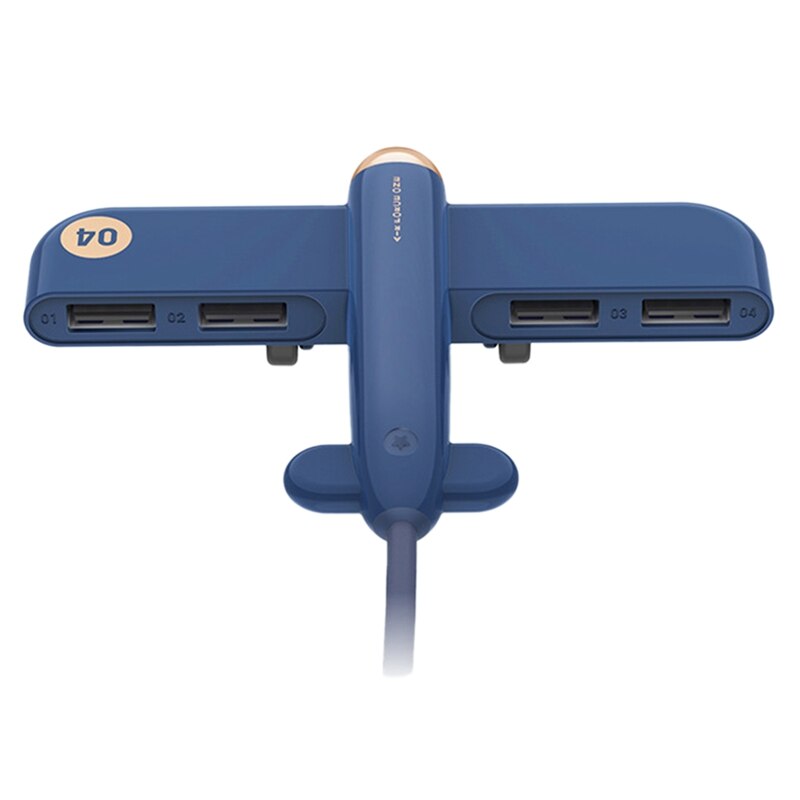 Hub avión tipo expansor 1 con 4 2,0 USB divisor para teléfonos, iPad, disco U, ratón, teclado, ventilador USB, Etc.