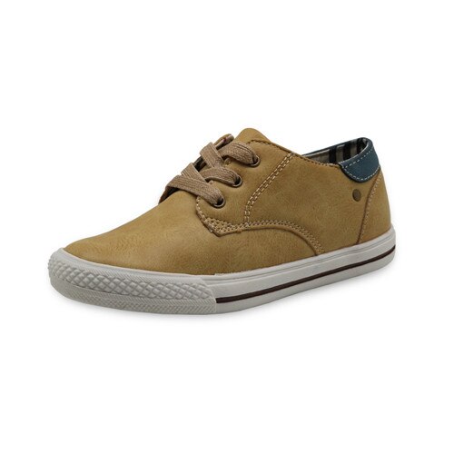 Apakowa Kinder Jungen Casual Schuhe Jungen Licht Gewicht Weiche Laufende Turnschuhe Gummi Kinder Schule Schuhe EU Größe 26-31: LC3011-BROWN / 12.5
