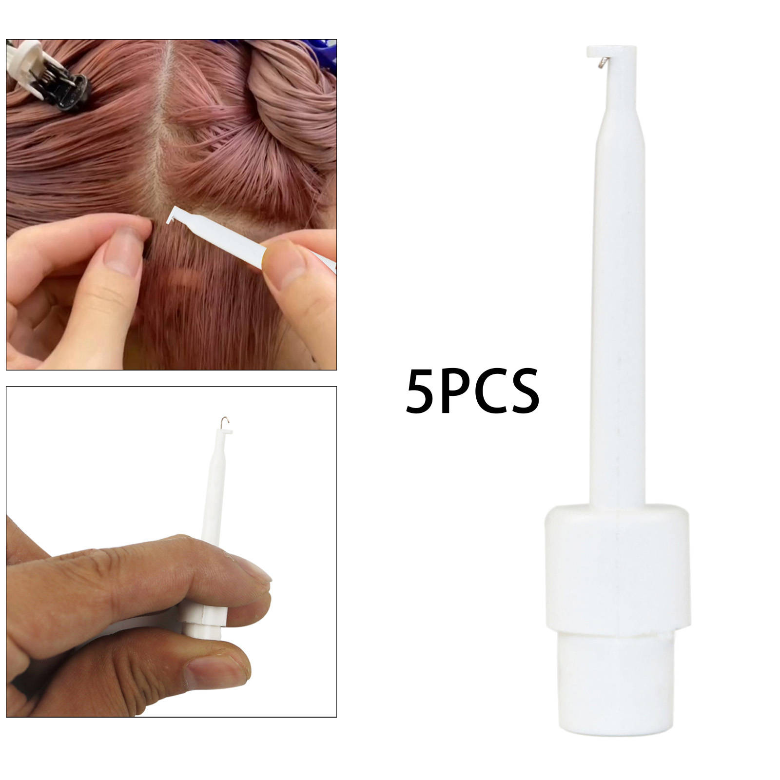 Outils d&#39;extension de cheveux, faciles à utiliser, Dreadlocks, Crochet d&#39;aiguille de traction pour Salon de beauté, coiffure pour débutant: 5 piece