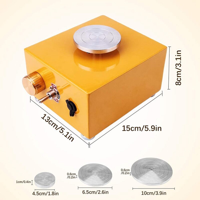 Skivspelare keramikhjul keramisk maskin diy lera hjulmaskin med 3 mini mini