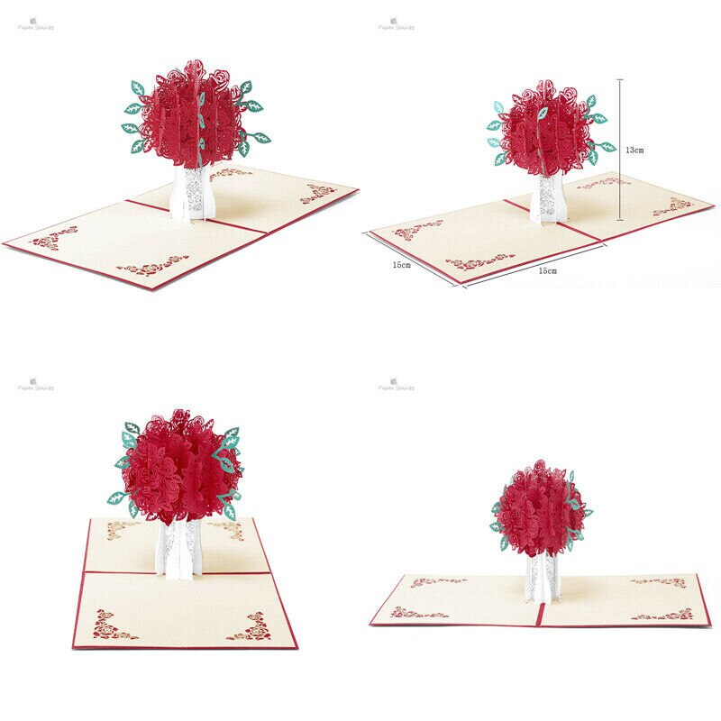 3D Pop Up Card Invitations Christmas Birthday Wedding Greeting Card Anniversary Xmas Multi Greeting Card