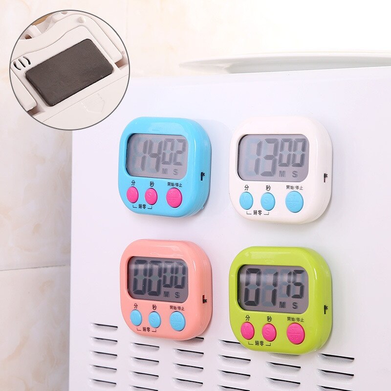 Super Thin LCD Digital Screen Kitchen Timer Square Cooking Count Up Countdown Alarm Sleep Stopwatch Temporizador Clock