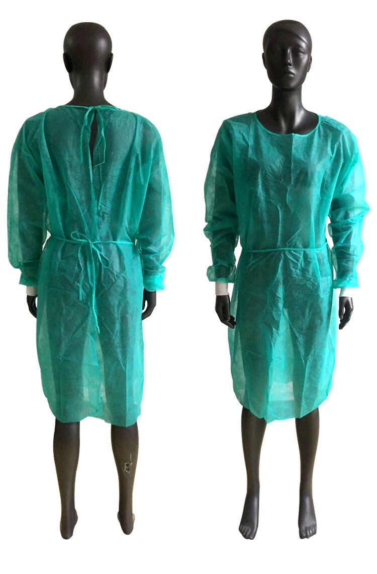 Antidust engangs beskyttelseskjole hjem udendørs fuld krop beskyttende isolering tøj arbejdsforsikring sikkerhedstøj 5/10 stk: 1 stk-grøn