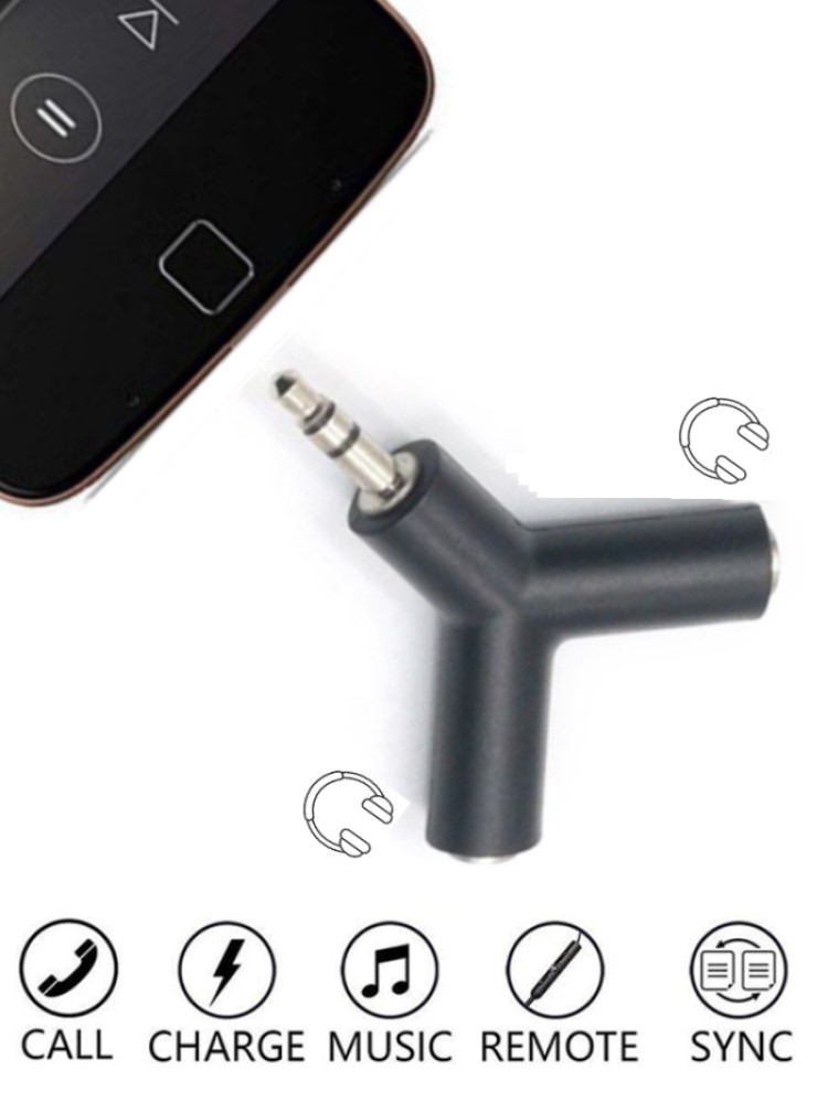 3.5MM Y Dual Jack Aux Earphone Adapter Male To Female Headphone Splitter Cable Adapters Convenient Audio Line 1 to 2 AUX Cable