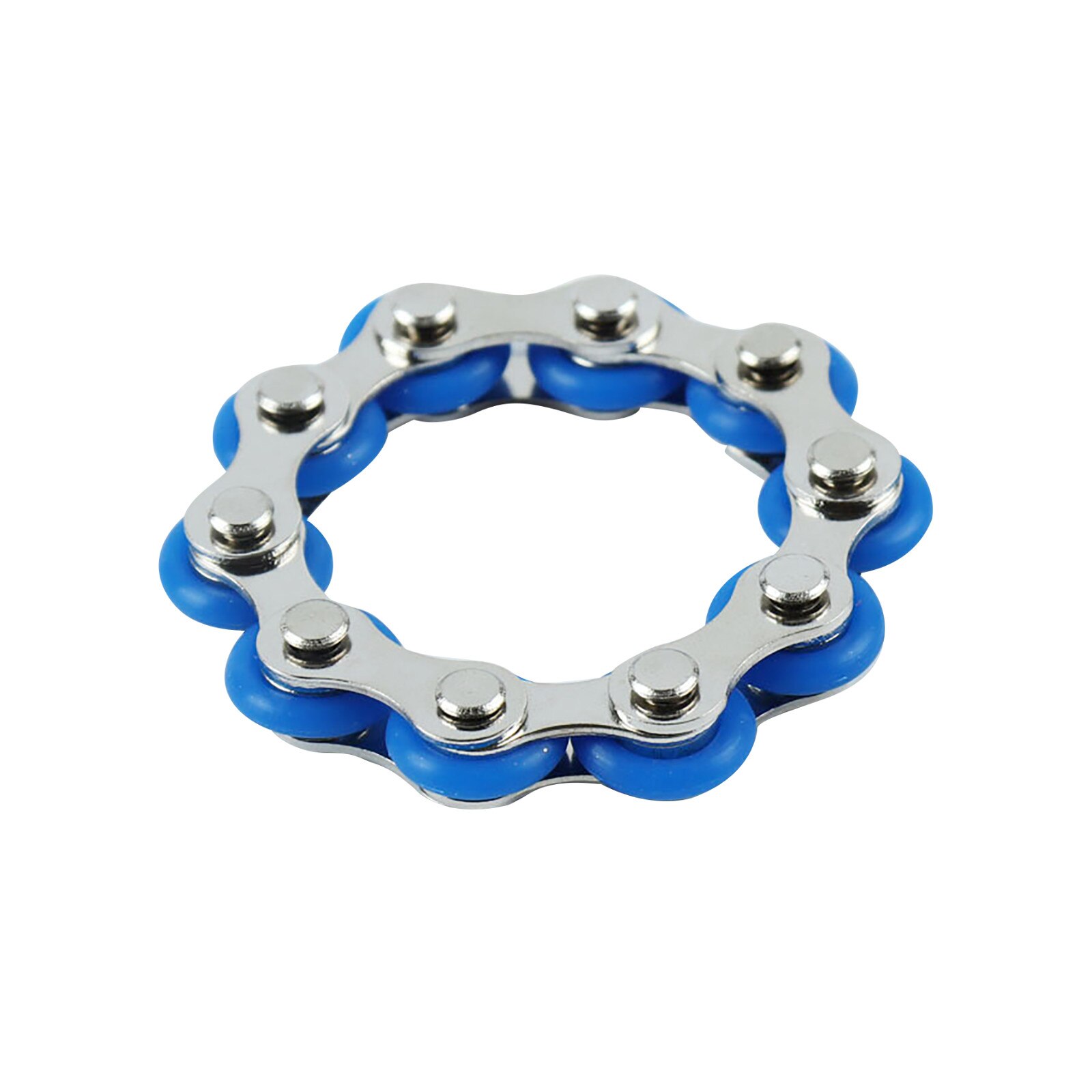Cadena de bicicleta, alivio de estrés juguetes para el autismo alivio de tensión y ansiedad juguetes 10 bits de descompresión de juguete de cadena al aire libre accesorio #40: Blue