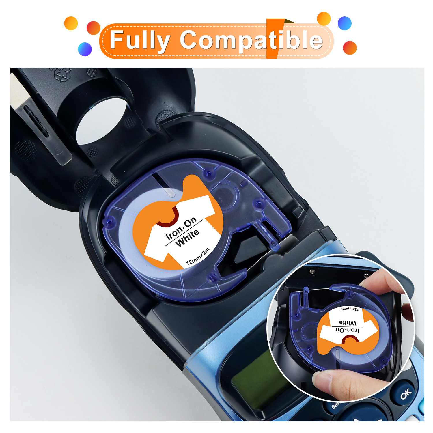 Dymo Labeling Machine Dymo Labeller Dymo LT-100H LT100H with 5PK Compatible Dymo Letratag Tape Iron on Fabric Label Tape 18769