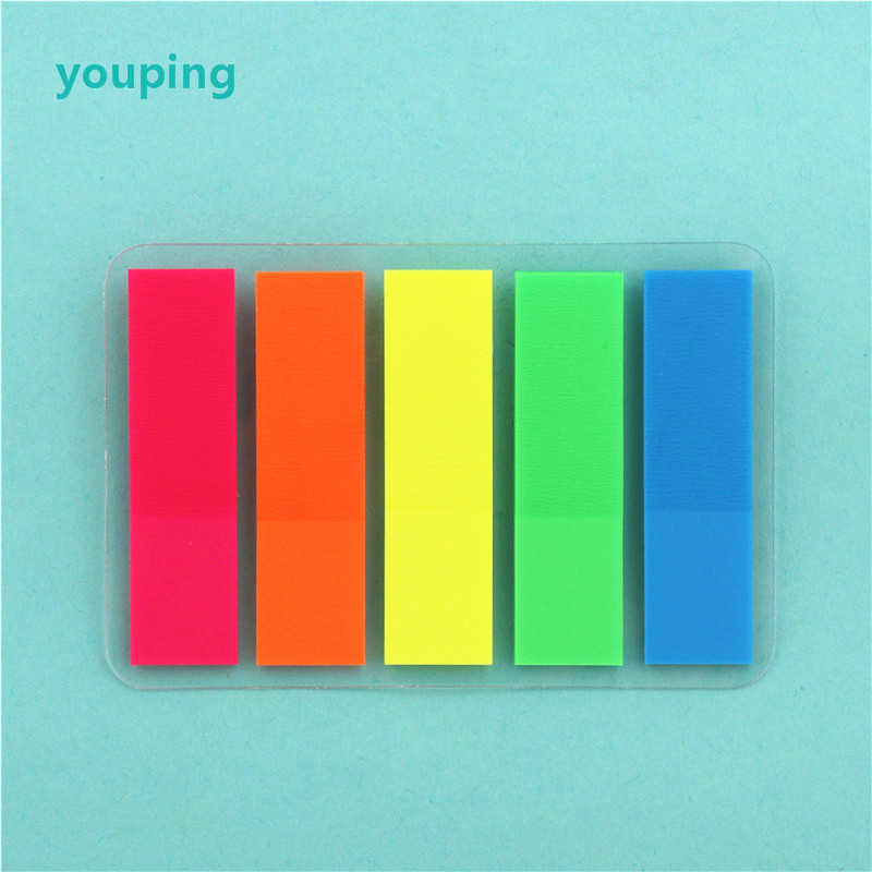 Notes autocollantes transparentes pour bloc-notes, marqueur de signet, mémo autocollant, papier de bureau, fournitures scolaires pour étudiants: BLANC