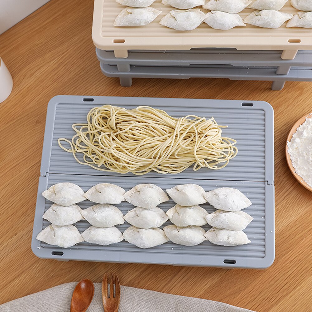 Anti-sticking Foldable Pasta Single Layer Cover Dumplings Pad Tray Kitchen Tool