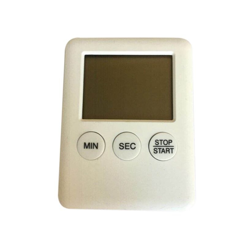 Abs høj præcis digital timer husstand timer badeværelse vægur køkken vandtæt bruser timer: Hvid