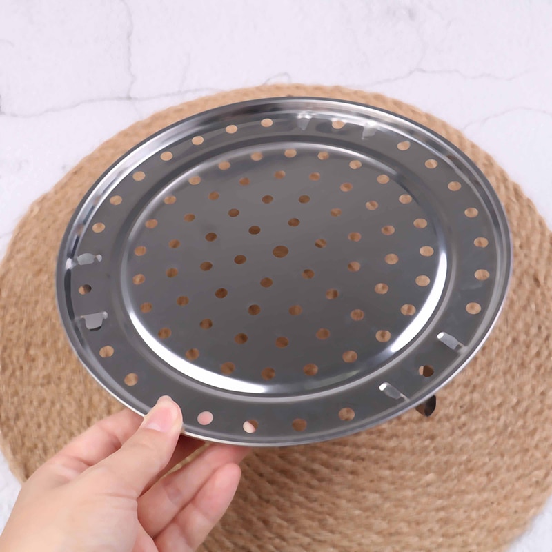 1pc Stainless Steel Steamer Rack Insert Stock Pot Steaming Tray Stand Cookware Tool