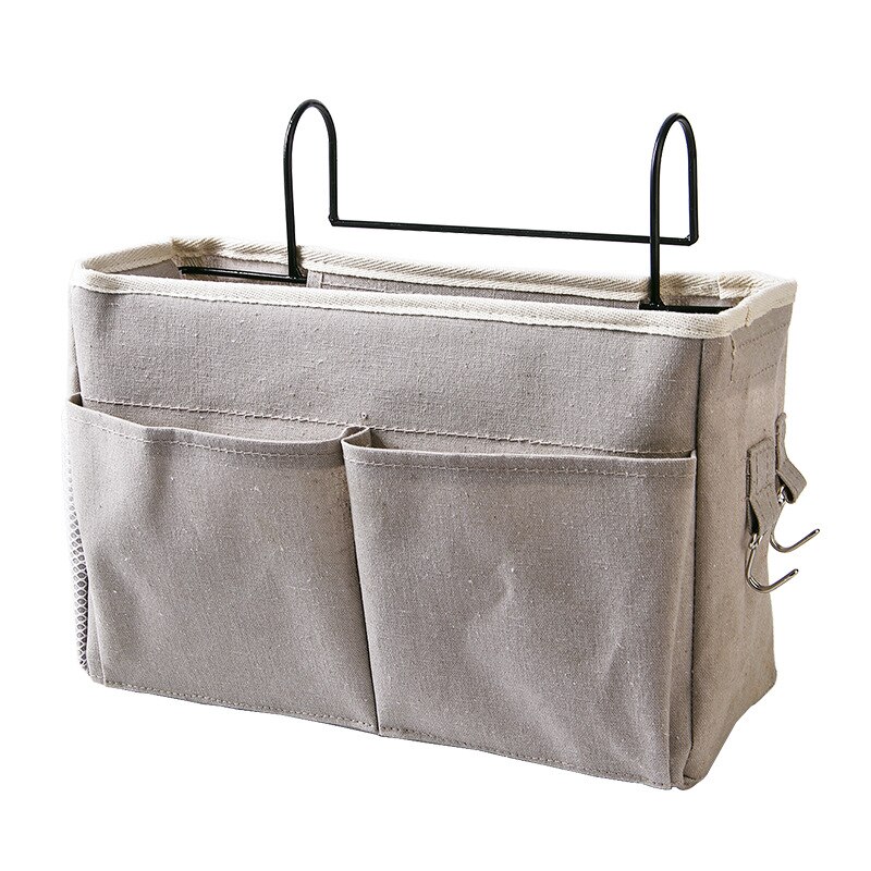 Organizador colgante para cama, bolsa de almacenamiento con múltiples bolsillos para dormitorio, litera, rieles de cama de Hospital, 1 ud.: D