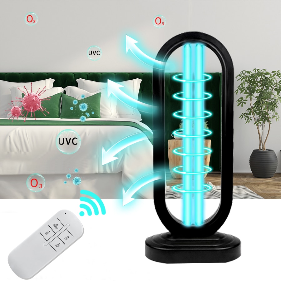 UVC Lamp Disinfection Germicidal Light 36W Fridge Deodorizer Air Sanitizer Purifier Odor Eliminators for Rooms Cabinets Wardrobe