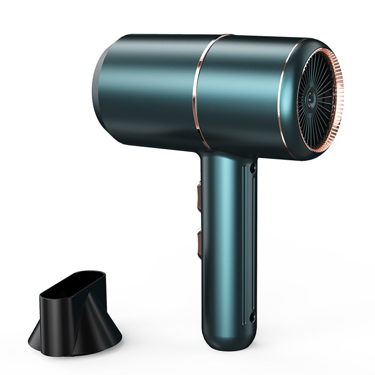 Blue Light Ions Salon Hair Dryer, Powerful Ceramic Tourmaline Blow Dryer, 6 Gears Low Noise Hairdryer with Nozzle: Green / UK