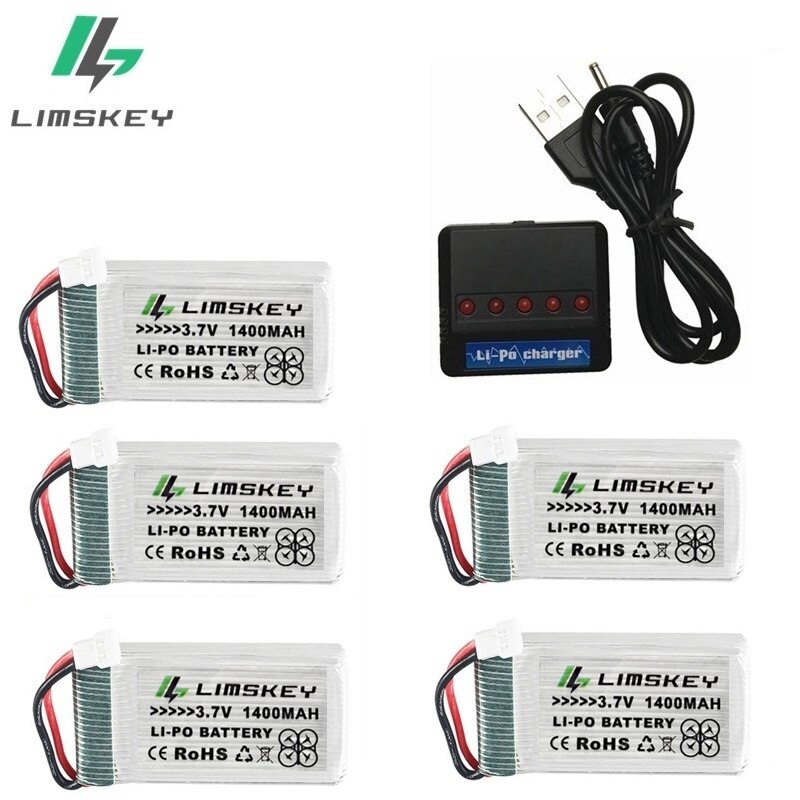 For SYMA X5 X5S X5C X5SC X5SH X5SW X5UW X5UC M18 H5P H11D H11C T64 T04 T05 F28 F29 T56 T57 1400mAh 3.7v lipo Battery charger set