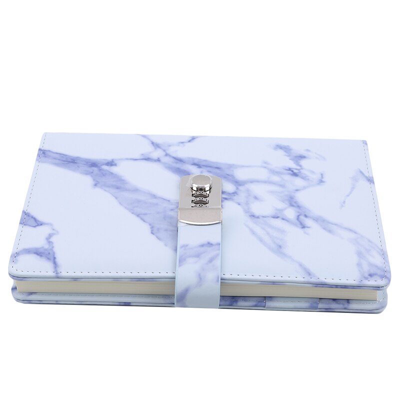 Anteckningsbok papper vintage läder marmor dagbok journal med kombination lösenord lås kod anteckningsbok skolkontor brevpapper: Lila