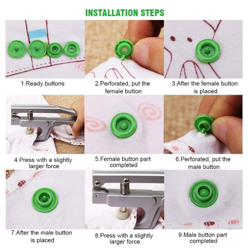 50Sets Plastic Snaps Button Fasteners T5 Bag Folder Dark Buckle Button Resin Garment Accessories For Clothes Scrapbooking