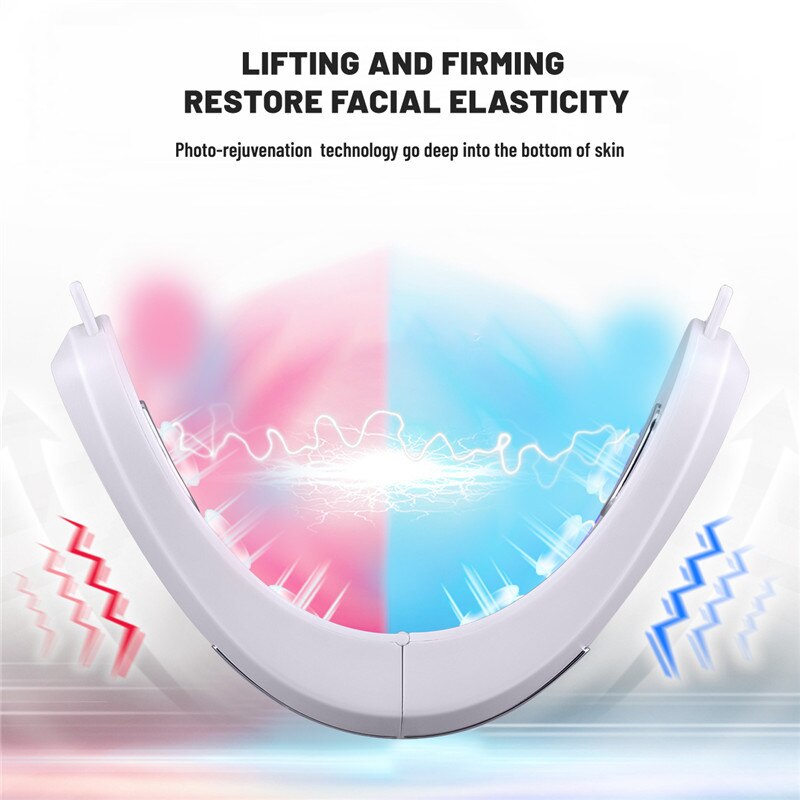 CkeyiN Electric V-Face Shaping Massager Face Machine EMS LED Light Vibration Facial Lifting Slimming Double Chin Reducer Beauty