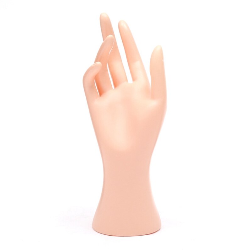23 cmx 23cm mannequin hånd finger hanske ringe armbånd armbånd smykker vise stativ holder: Hudfarge