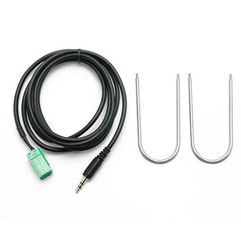 Adaptador de entrada auxiliar 2022mm y teclas de extracción de Radio para Renault Clio, Megane, Laguna, MP3, IPod, 3,5