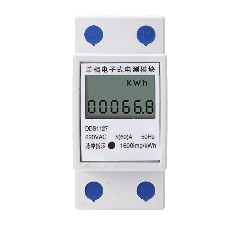 Anti-electromagnetic Interference Digital LCD Energy Meter Wattmeter Wattage Electricity Power Consumption Meter 20 - 250VAC