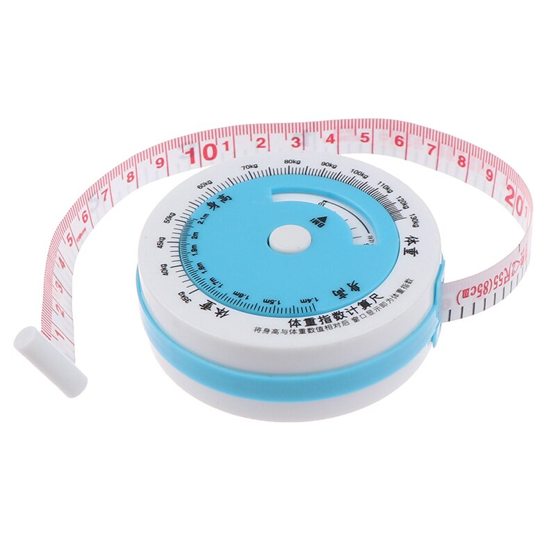 1pc runde bmi kropsmålebånd bmi kalkulator bmi body mass index optrækkeligt bånd