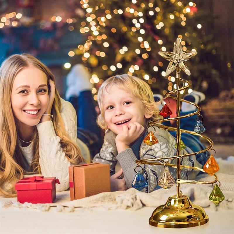 Christmas Tree Crystal Lights Table Lamp Christmas Decoration For Home Battery Operated LED Copper Wire Christmas Lights