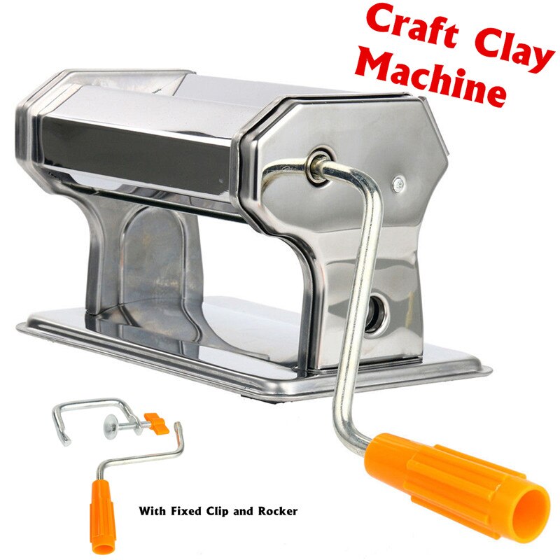 Draagbare Rvs Craft Polymer Clay Rolling Machine Druk Roller Hand Aangezwengeld Handgemaakte Druk Pasta Gereedschappen Non-Elektrische