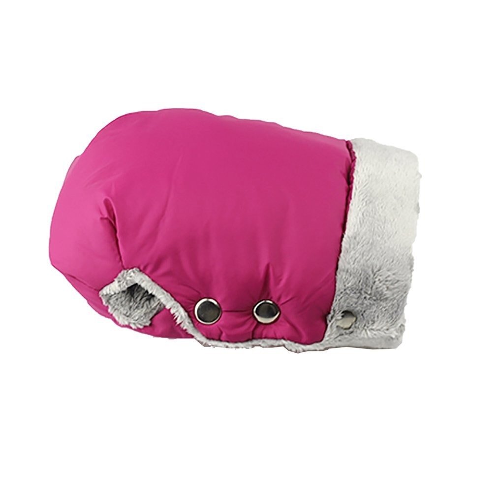 1 Pair Winter Warm Stroller Gloves Waterproof Pram Stroller Baby Cart Fleece Hand Muff Mitten Baby Buggy Clutch Cart Glove