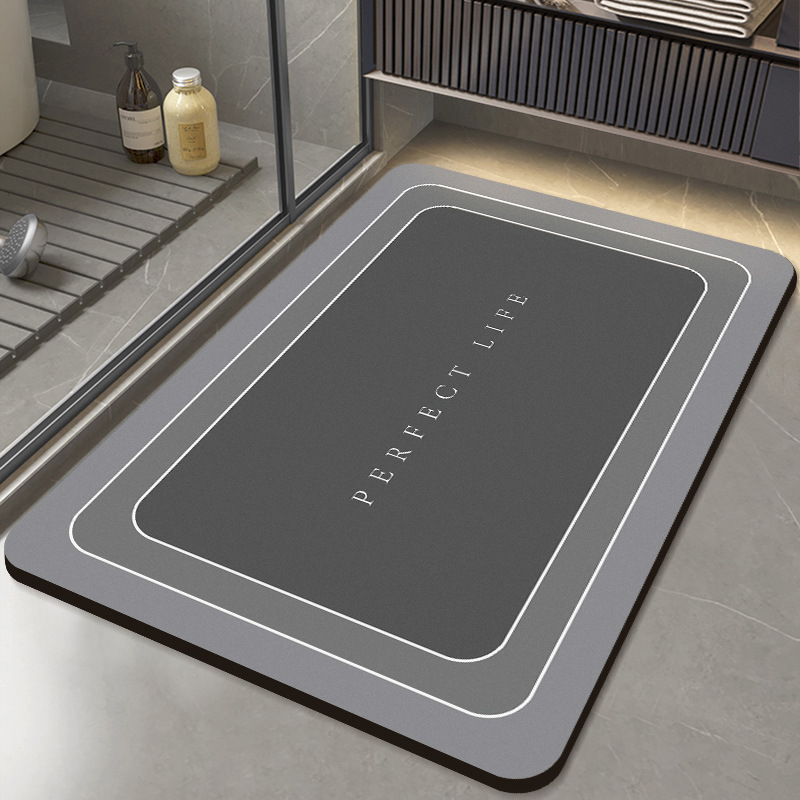 Luxury Diatom Mud Bath Mat Super Absorbent Floor Mats For Shower Room Toilet Foot Pad Non Slip Kitchen Rug Entrance Door Carpet: 1 m2 / Yellow