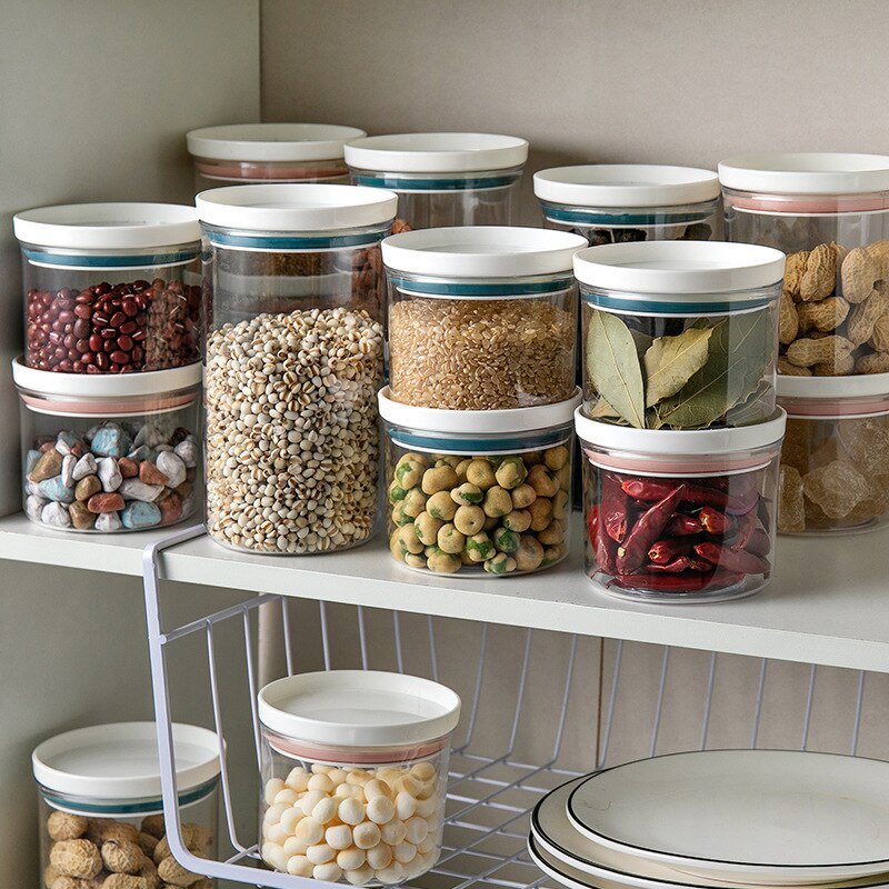 Keuken Voedsel Opslagtank Plastic Transparant Bus Multigrain Container Koelkast Vers Houden Doos Verzegelde Blikken Met Deksels