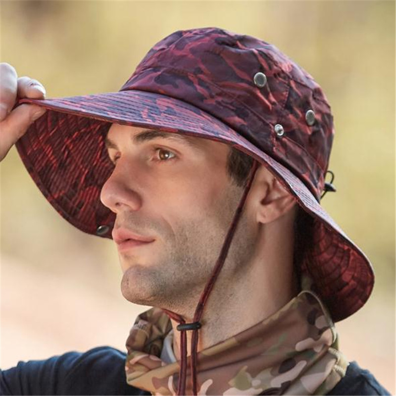 Sombrero de sol XBG-9042 de camuflaje de verano, gorra de pescador, sombrero deportivo para hombres y mujeres, gorro de protección Uv para exteriores, gorra de senderismo