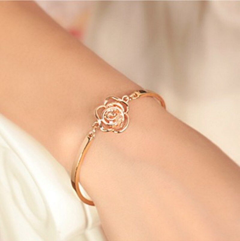 Rose Bloem Armbanden Mooie Liefhebbers Armbanden Verstelbare Camellia Armband Voor Vrouw Meisjes Mode Sieraden