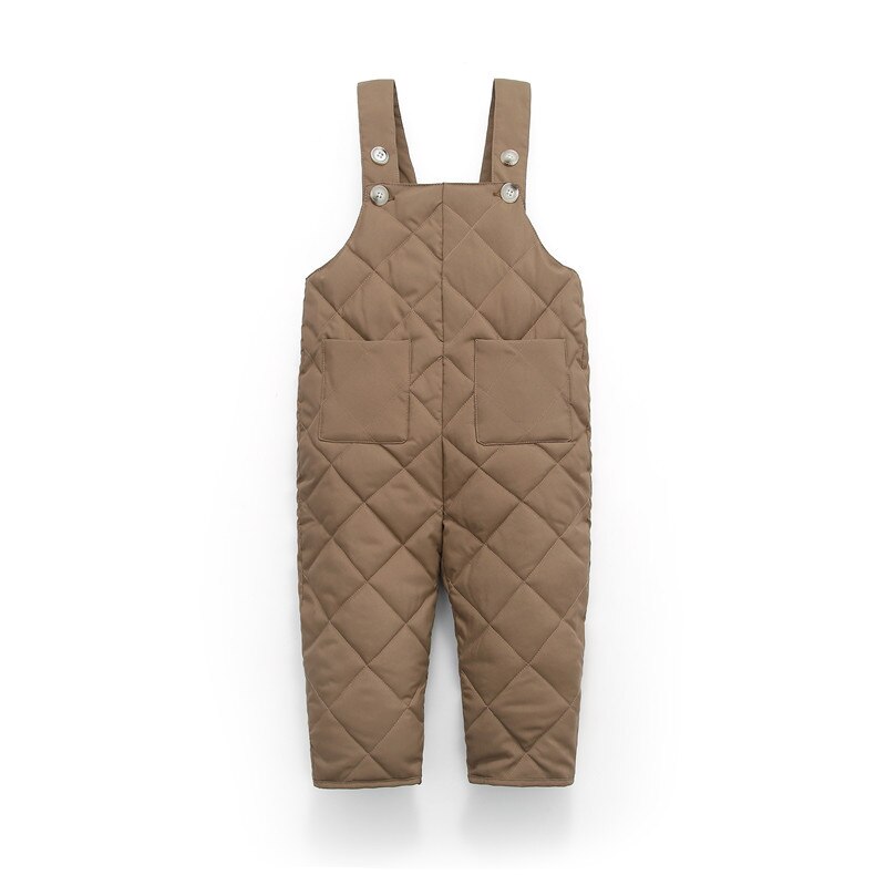 Jongens Meisjes Jumpsuit Overalls Baby Jongens Meisjes Effen Bib Broek Herfst Winter Warme Broek Kids Peuter Casual Broek: Khaki / 3T