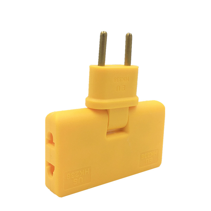 Draaien Plug Eu Converter Een In Drie 180 Graden Extension Plug Multi Plug Mini Slim Wireless Outlet Adapter Licht Handig: YELLOW
