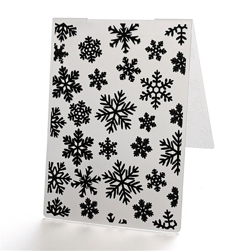 Christmas Snow Plastic Embossing Folders Template DIY Scrapbooking Cards Crafts